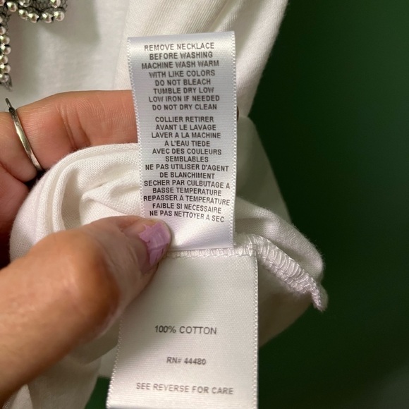 Nwot Material Girl tshirt with attached necklace - Picture 7 of 8